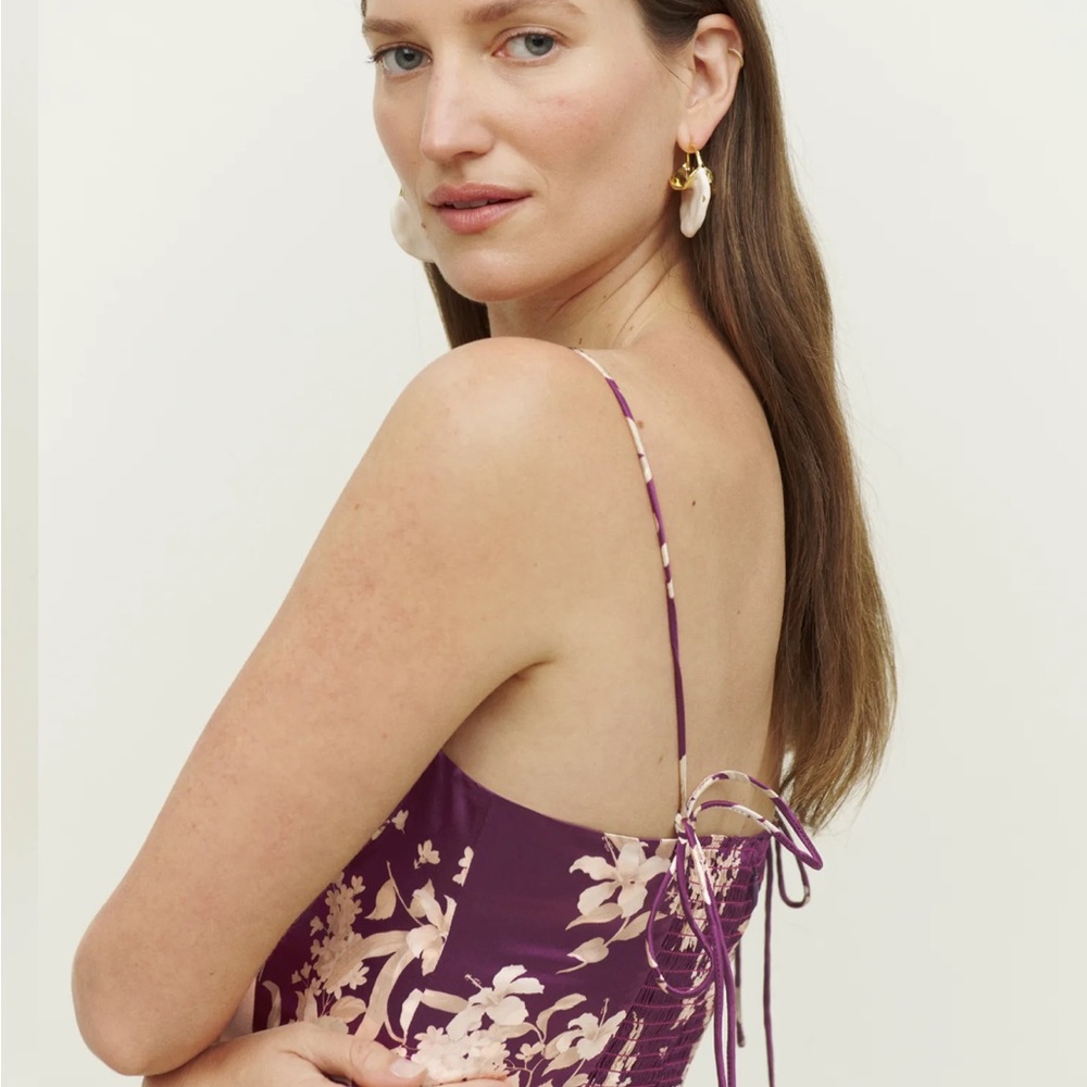 Reformation, Marguerite Silk Dress, Majestic, size 8